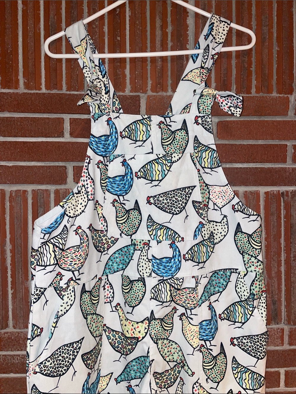 LA Soul Retro Chicken Print corduroy overalls - Picture 2 of 12